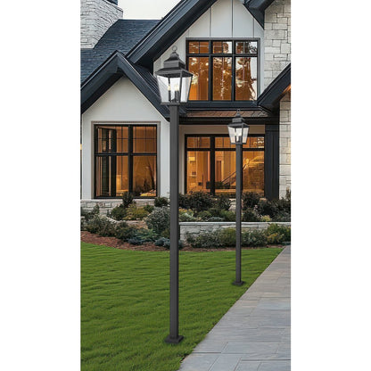Z-Lite 3 Light Outdoor Post Mounted Fixture, Sand Black