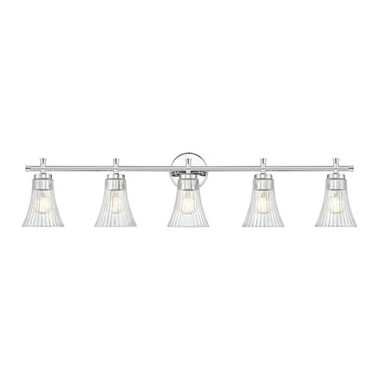 Z-Lite Belle 5 Light Vanity in Chrome color, Steel frame