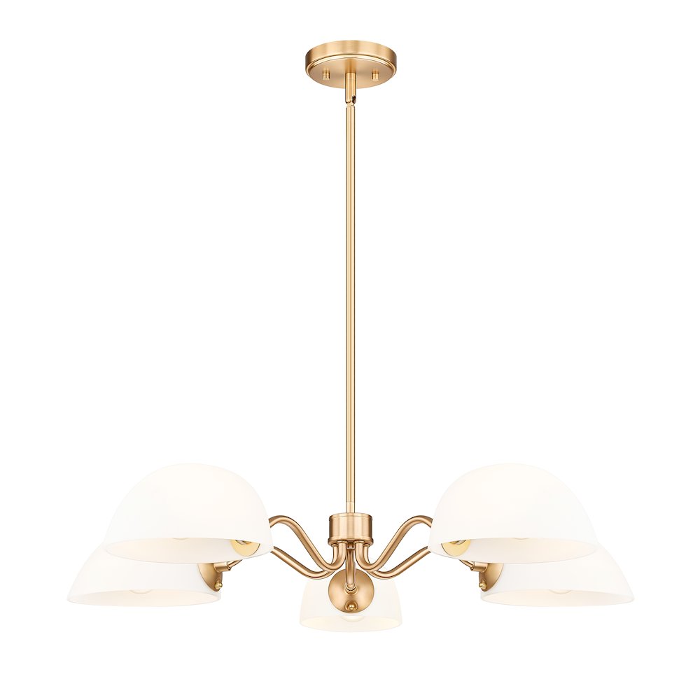 Z-Lite 5 Light Chandelier, Modern Gold