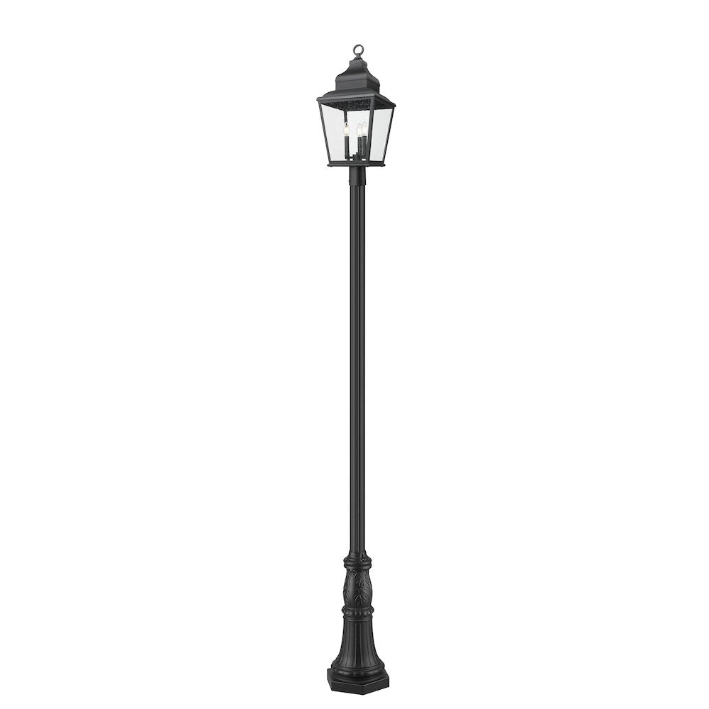 Z-Lite 3 Light Outdoor Post Mounted Fixture, Sand Black