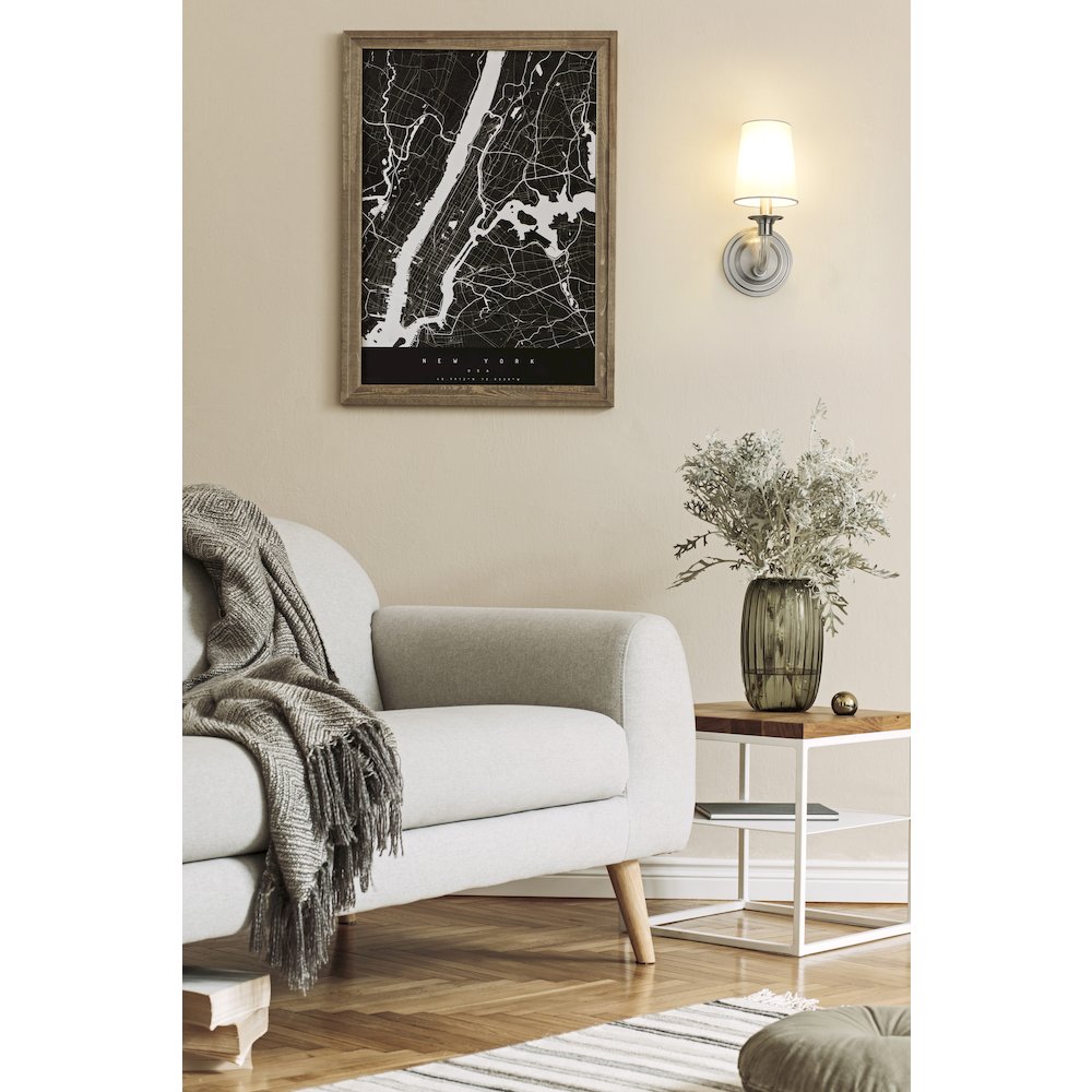 Z-Lite Katerina 1 Light Wall Sconce in Brushed Nickel Frame Finish