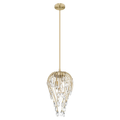 Z-Lite 3 Light Pendant, Modern Gold
