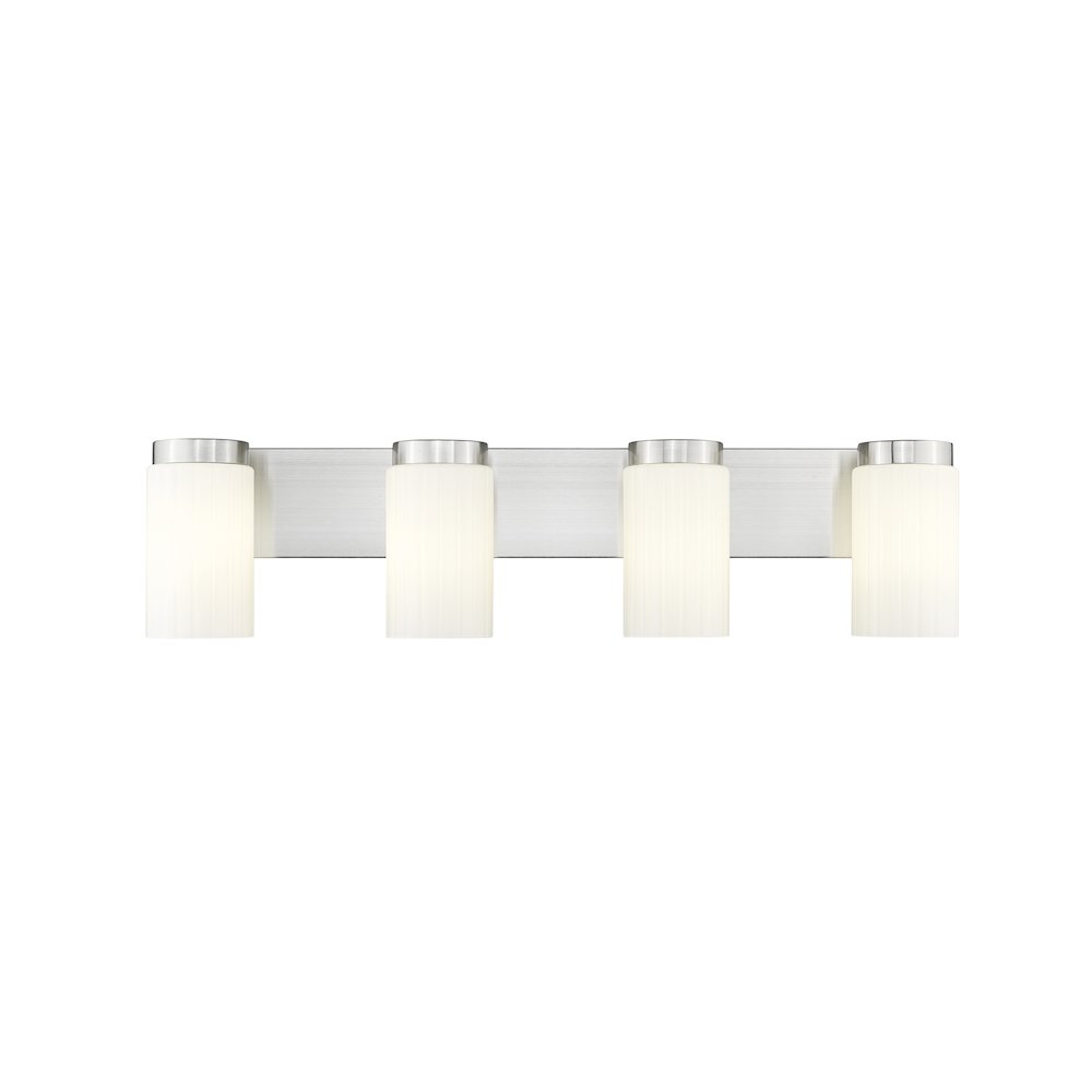 Z-Lite Burk 4 Light Vanity, Brushed Nickel