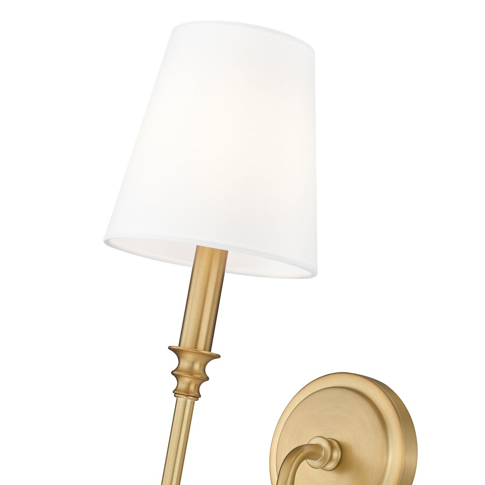 Z-Lite 1 Light Wall Sconce, Rubbed Brass