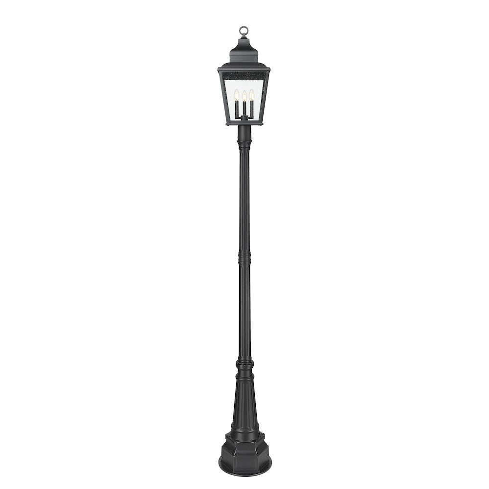 Z-Lite 3 Light Outdoor Post Mounted Fixture, Sand Black