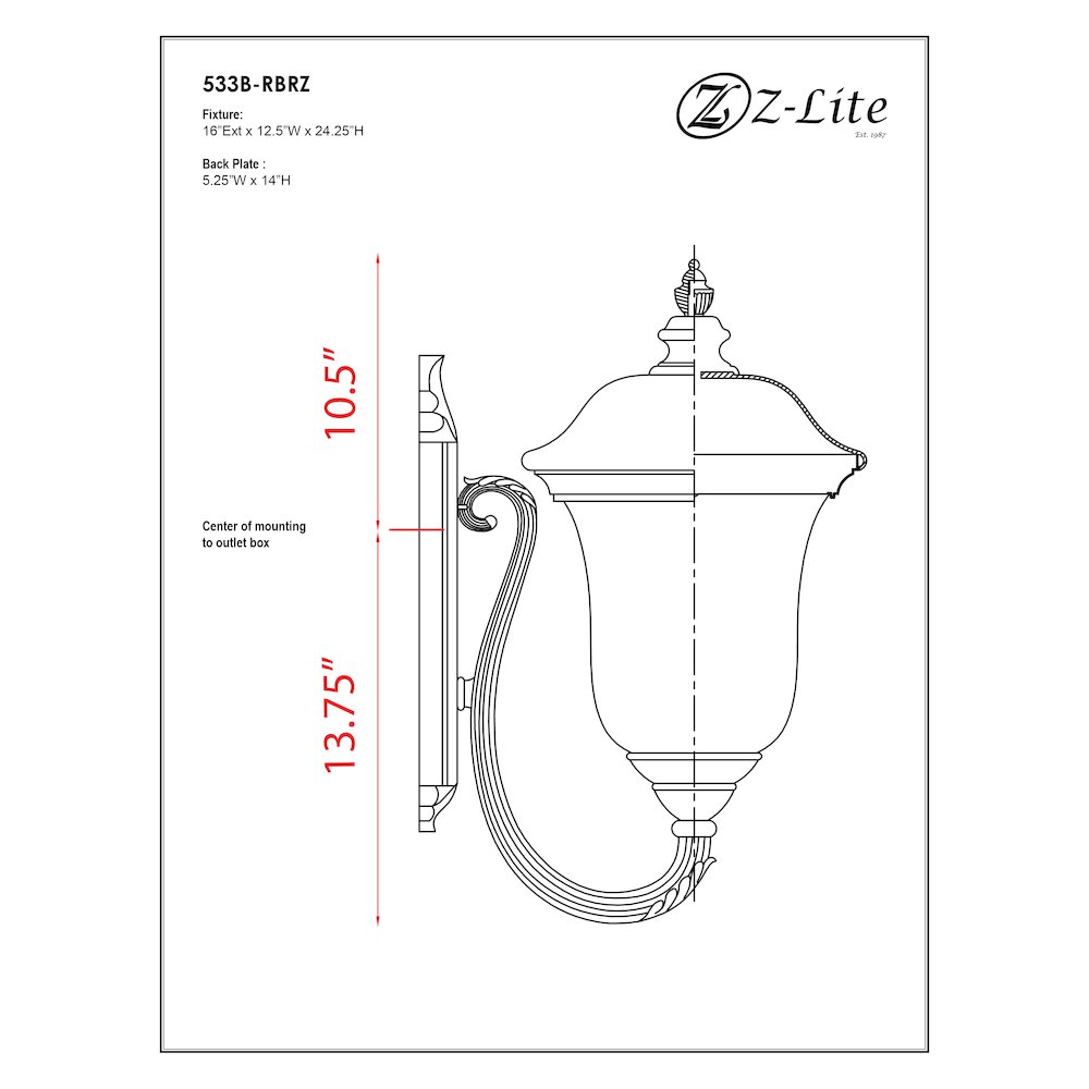 Z-Lite 3 Light Outdoor Wall Light