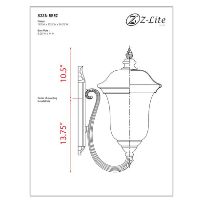 Z-Lite 3 Light Outdoor Wall Light
