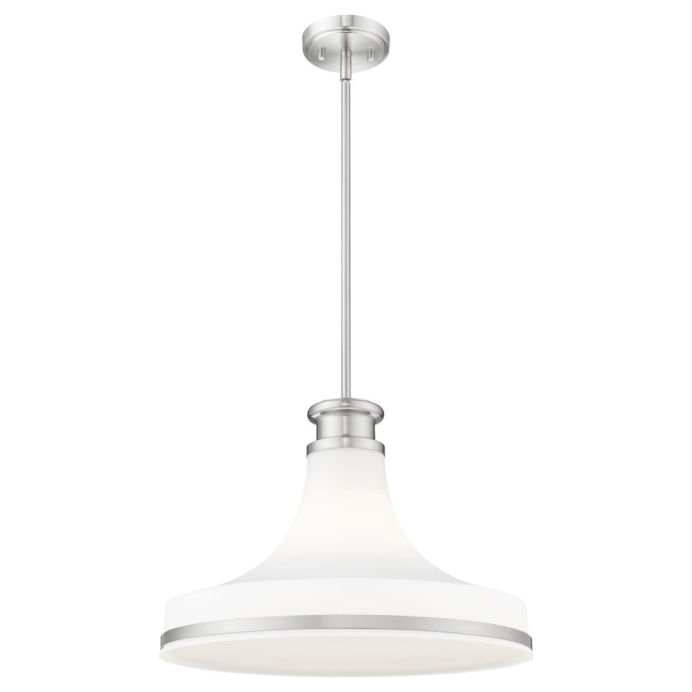 Z-Lite 1 Light Pendant, Brushed Nickel