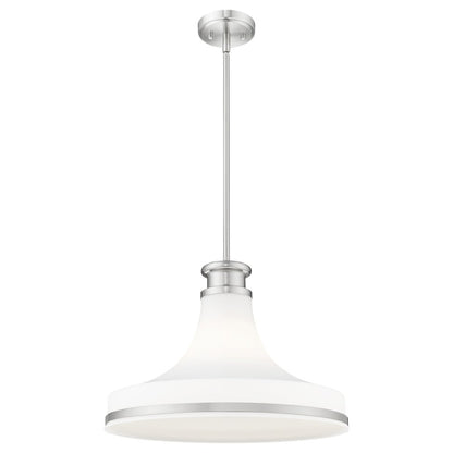 Z-Lite 1 Light Pendant, Brushed Nickel