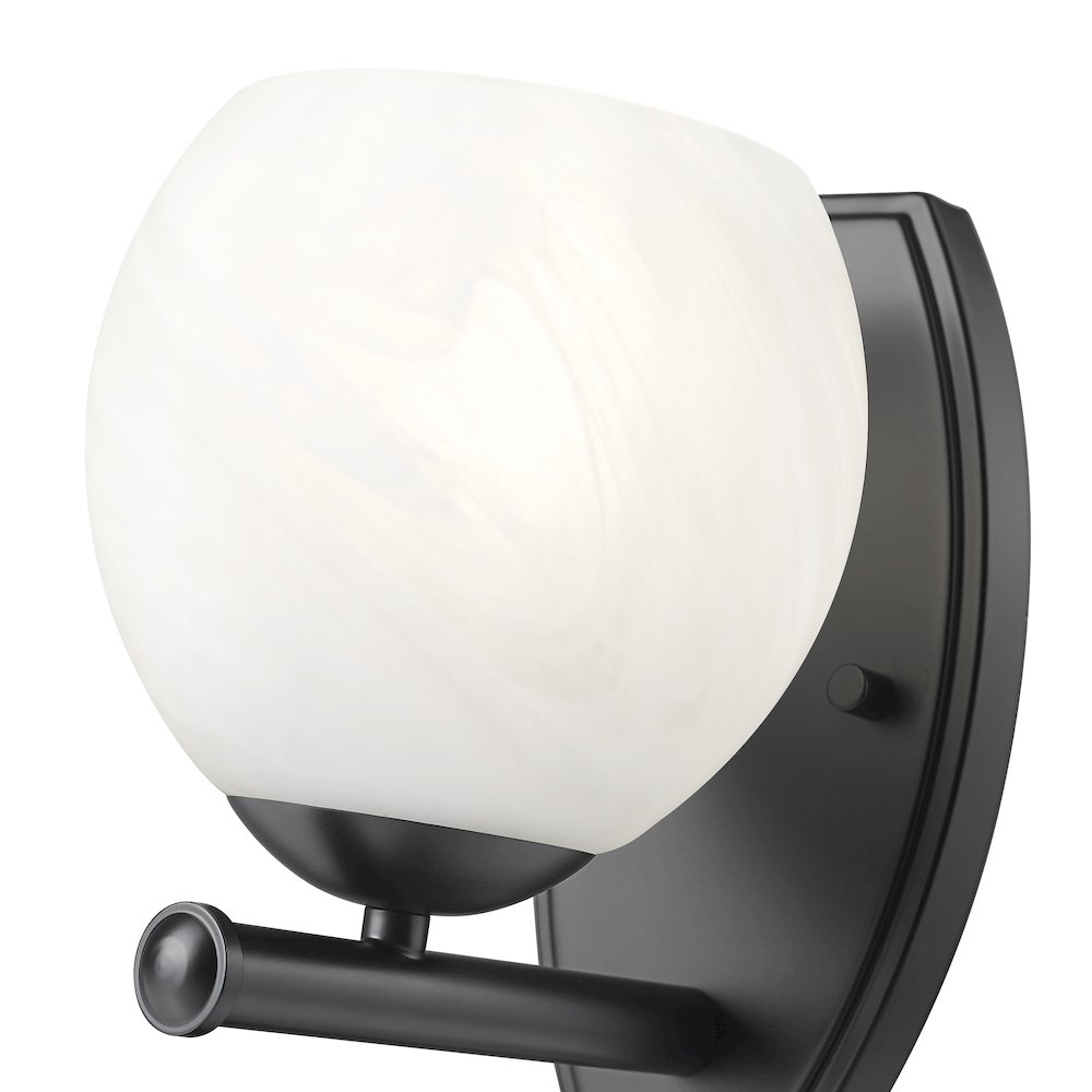 Z-Lite 1 Light Wall Sconce, Matte Black