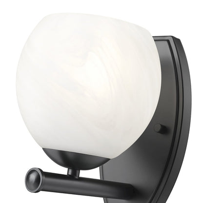 Z-Lite 1 Light Wall Sconce, Matte Black