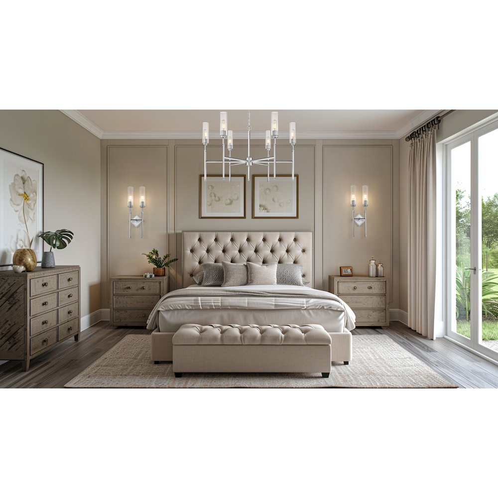 Z-Lite 2 Light Wall Sconce, Brushed Nickel