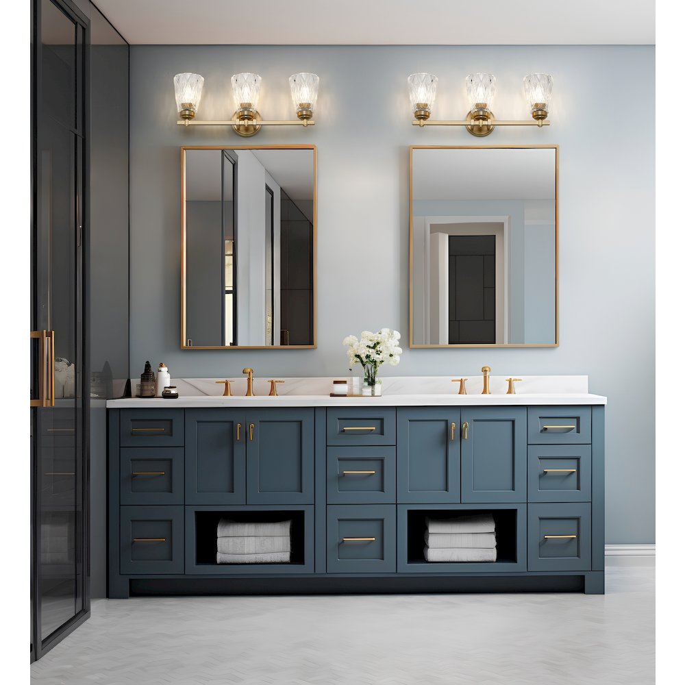 Z-Lite 3 Light Vanity, Modern Gold