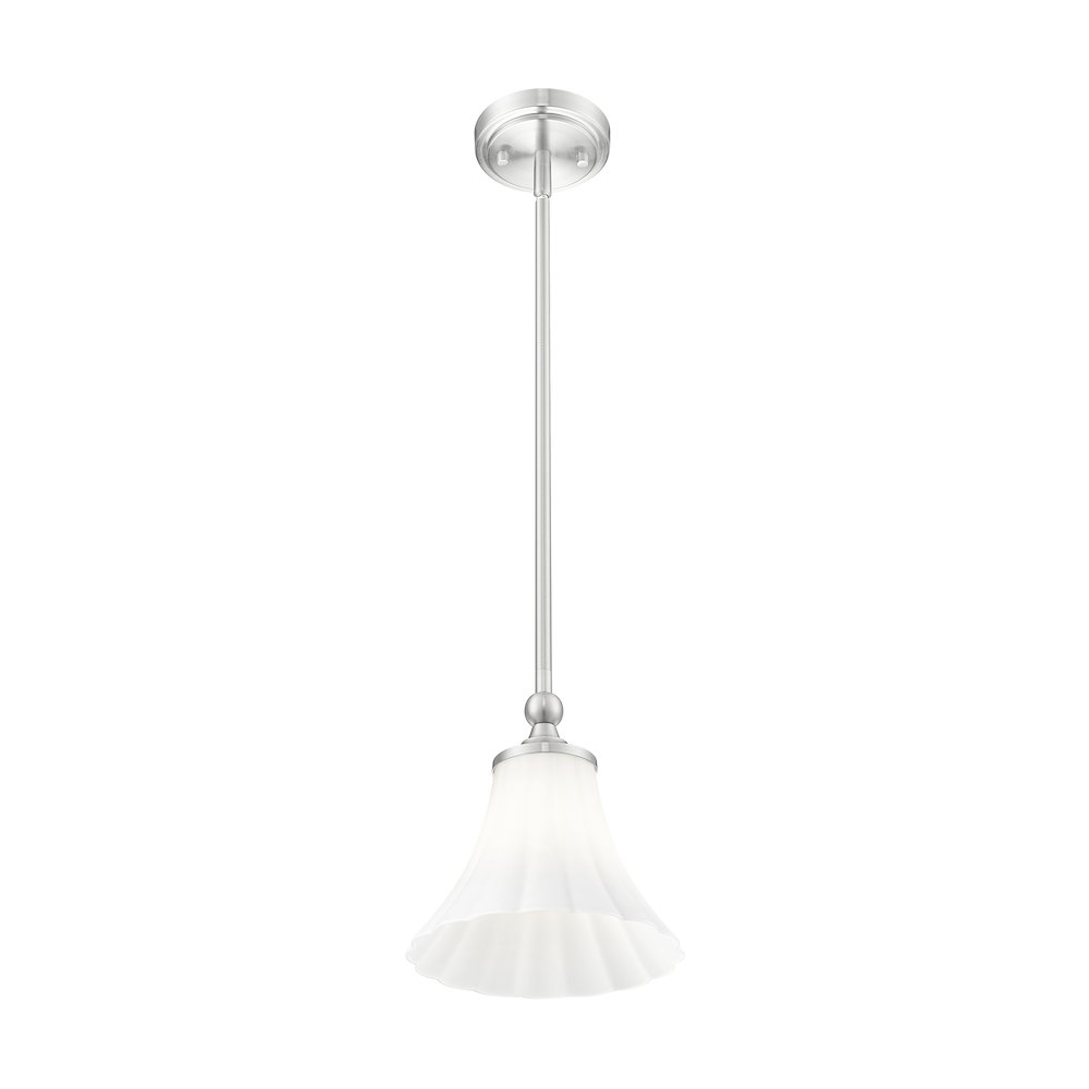 Z-Lite 1 Light Pendant, Brushed Nickel