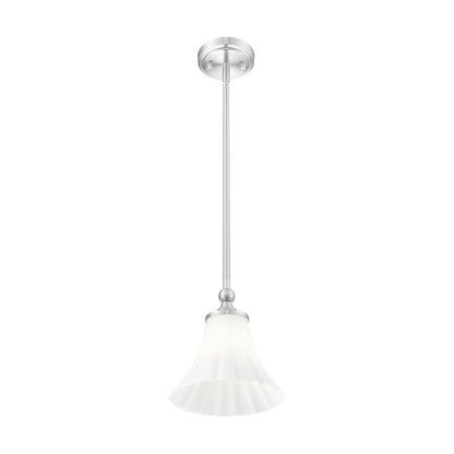Z-Lite 1 Light Pendant, Brushed Nickel