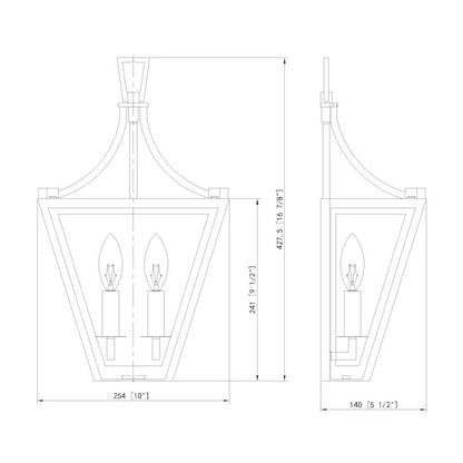 Z-Lite 2 Light Wall Sconce, Iron Ore