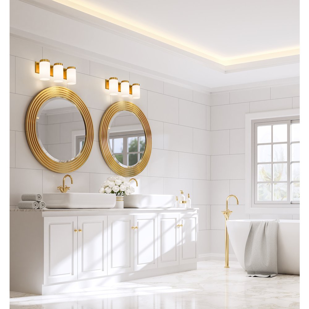 Z-Lite Burk 3 Light Vanity, Luxe Gold