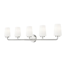 Z-Lite Montford 5 Light Vanity in Brushed Nickel color, Steel frame