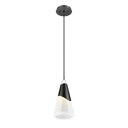 Z-Lite Aimie 1 Light Pendant, Matte Black