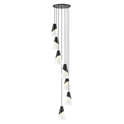 Z-Lite Aimie 7 Light Chandelier, Matte Black