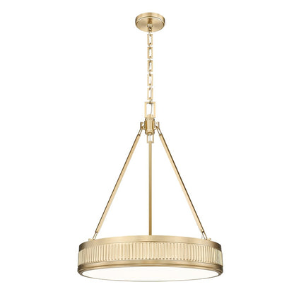 Z-Lite 3 Light Pendant, Modern Gold