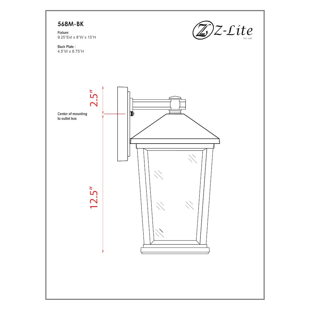 Z-Lite 2 Light Outdoor Wall Light