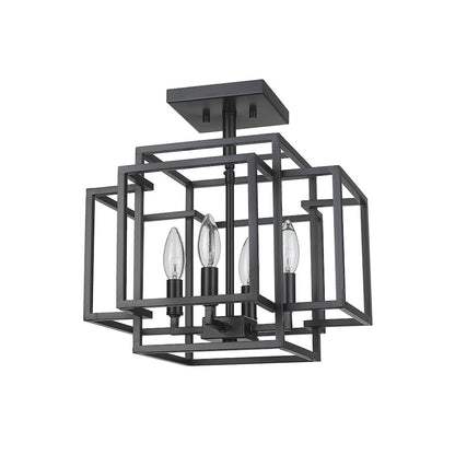 Z-Lite 4 Light Semi Flush Mount