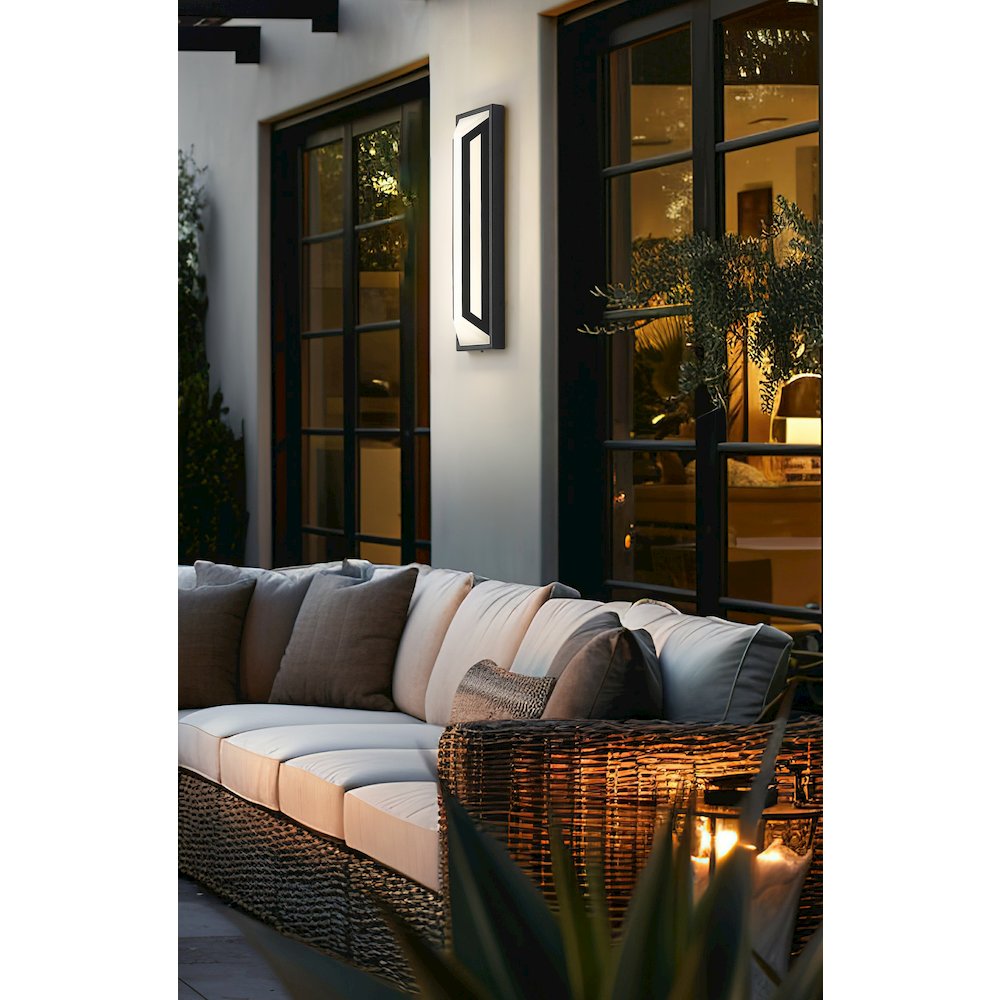 Z-Lite 2 Light Outdoor Wall Light, Sand Black