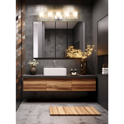 Z-Lite Naya 5 Light Vanity in Chrome color, Steel frame