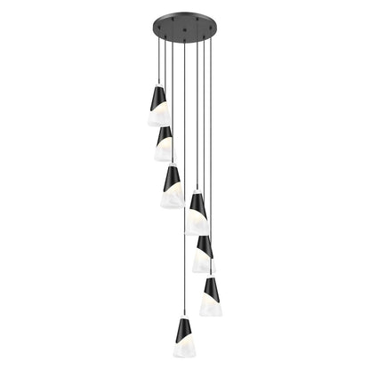 Z-Lite Aimie 7 Light Chandelier, Matte Black