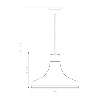 Z-Lite 1 Light Pendant, Modern Gold