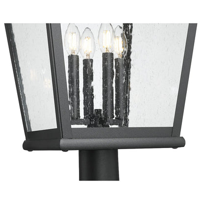 Z-Lite 4 Light Outdoor Post Mounted Fixture, Sand Black