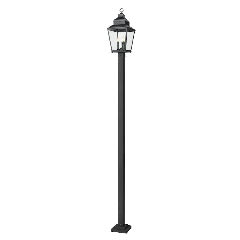 Z-Lite 3 Light Outdoor Post Mounted Fixture, Sand Black