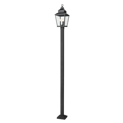 Z-Lite 3 Light Outdoor Post Mounted Fixture, Sand Black
