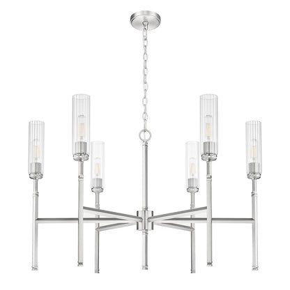 Z-Lite 6 Light Chandelier, Brushed Nickel