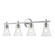 Z-Lite Belle 4 Light Vanity in Chrome color, Steel frame