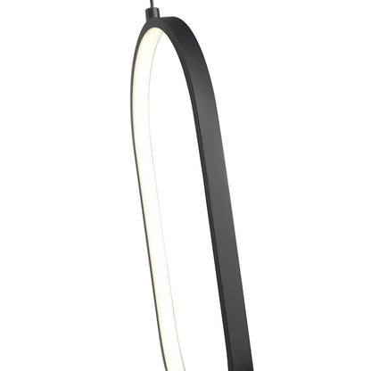 Z-Lite 1 Light Pendant, Matte Black