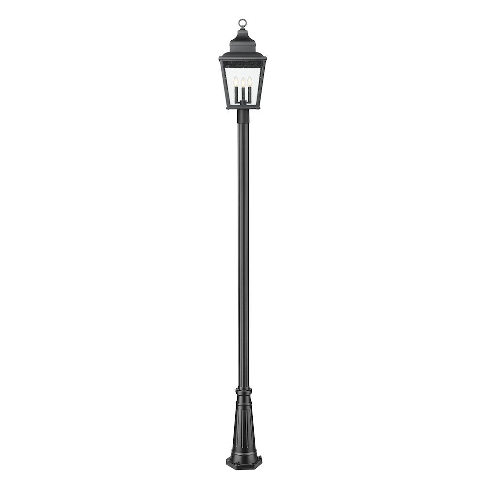 Z-Lite 3 Light Outdoor Post Mounted Fixture, Sand Black