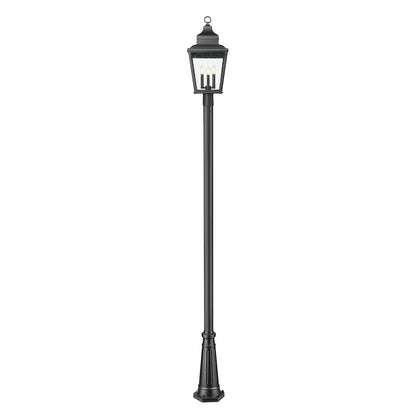 Z-Lite 3 Light Outdoor Post Mounted Fixture, Sand Black
