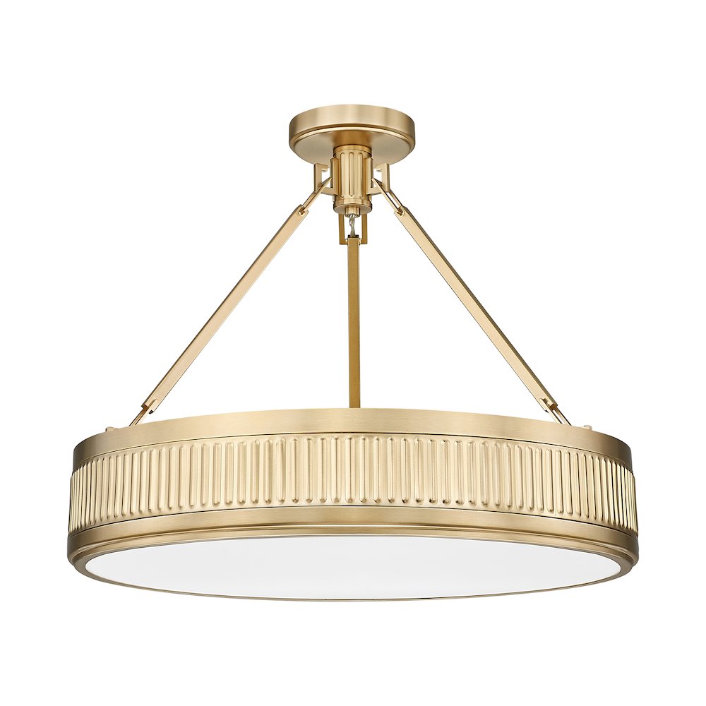 Z-Lite 3 Light Semi Flush Mount, Modern Gold
