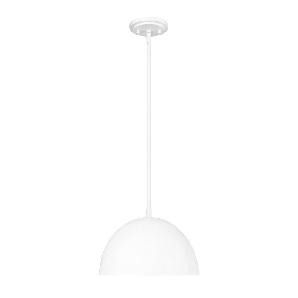 Z-Lite 1 Light Pendant, Matte White