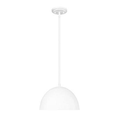 Z-Lite 1 Light Pendant, Matte White