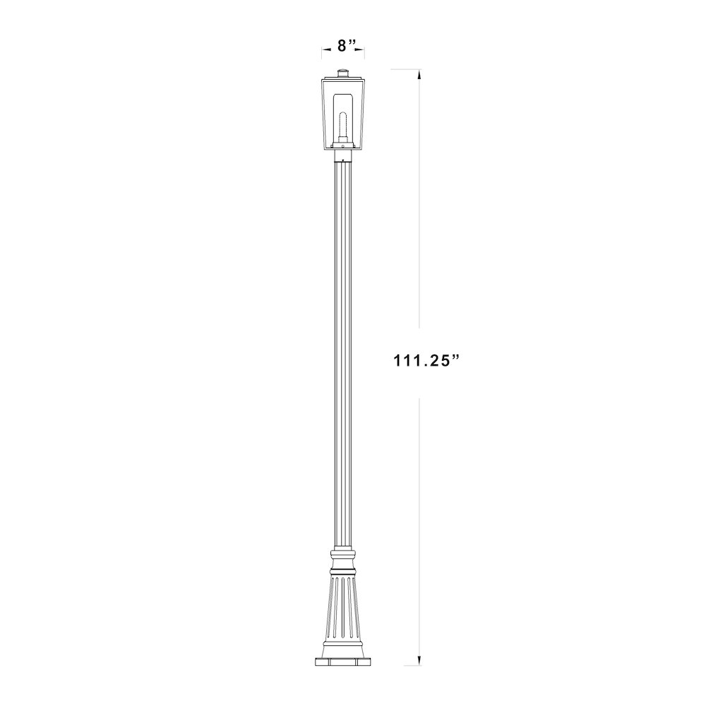 Z-Lite 1 Light Outdoor Post Mounted Fixture
