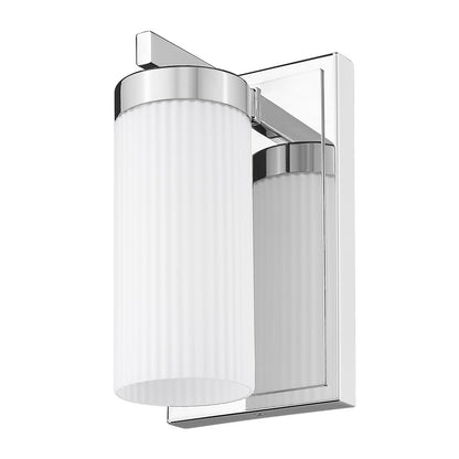 Z-Lite Danica 1 Light Wall Sconce in Chrome color, Steel frame