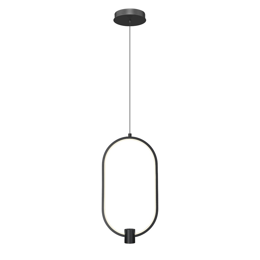 Z-Lite 1 Light Pendant, Matte Black