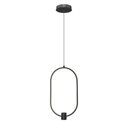 Z-Lite 1 Light Pendant, Matte Black