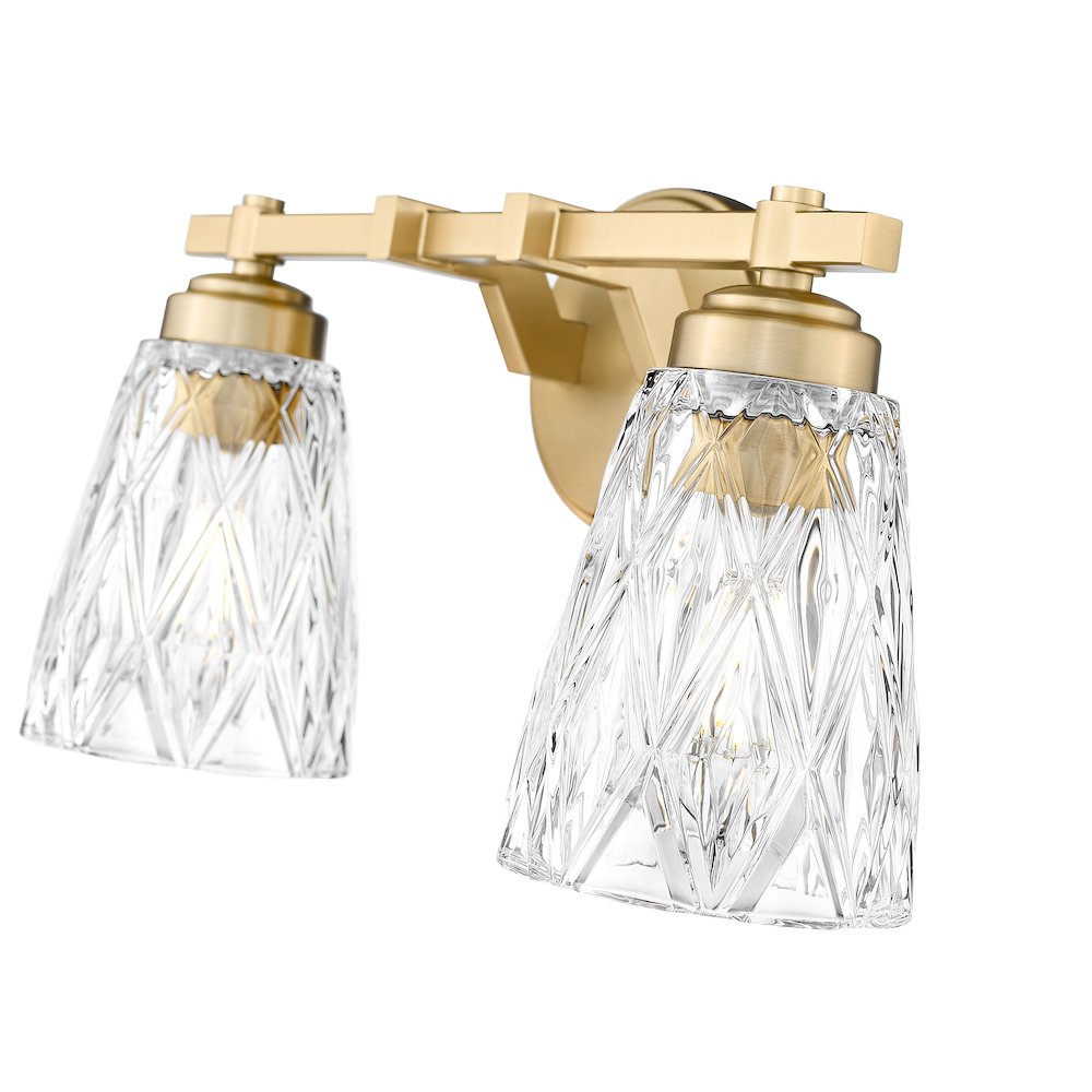 Z-Lite 2 Light Vanity, Modern Gold