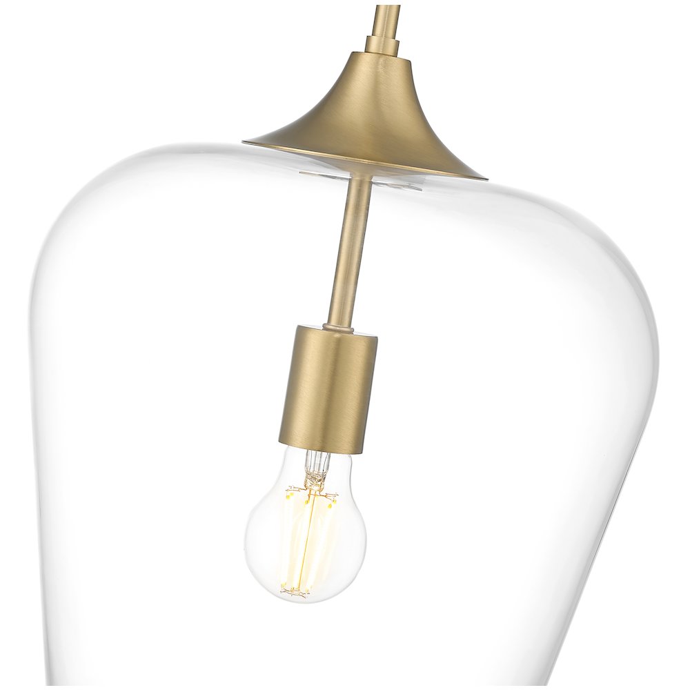 Z-Lite 1 Light Pendant, Burnished Brass
