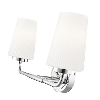 Z-Lite Montford 2 Light Vanity in Chrome color, Steel frame