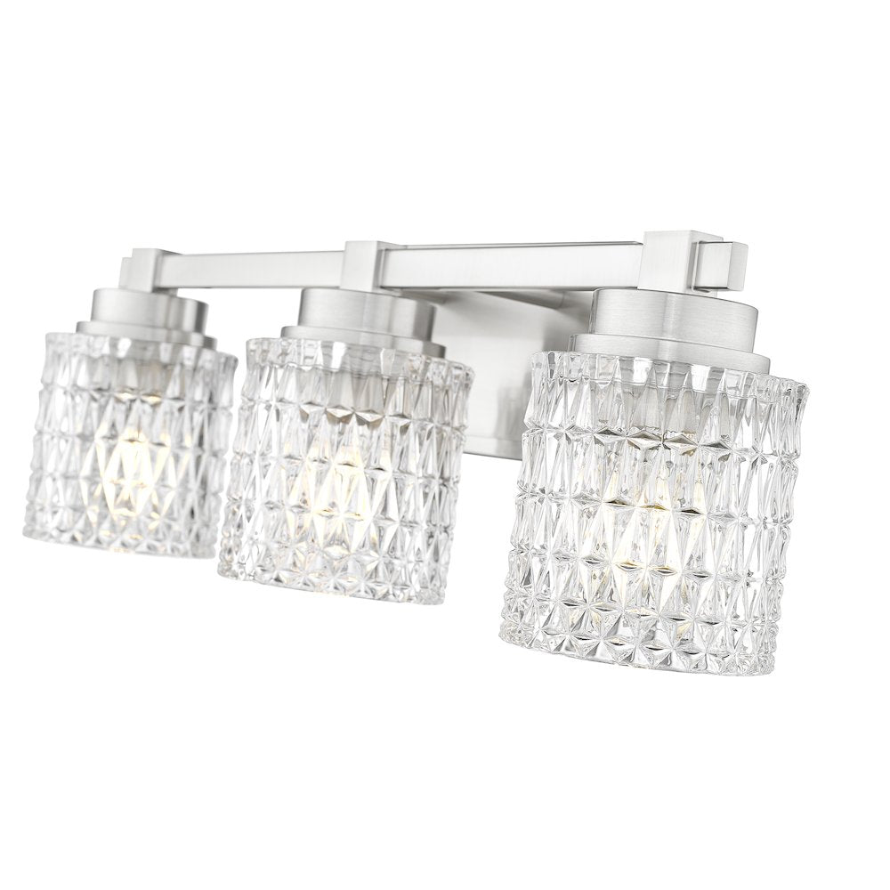 Z-Lite 3 Light Vanity, Brushed Nickel